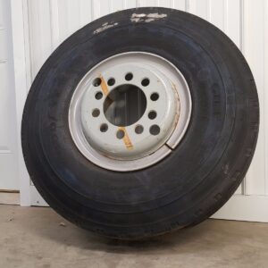 10.00 R15 TR Goodyear G114 Unisteel Tire w/ 100% Tread on Steel Budd Wheel-0