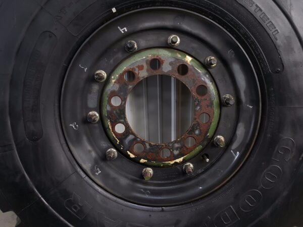 14.00 R20 Goodyear AT-2A Mounted on Steel Combat Wheel-280