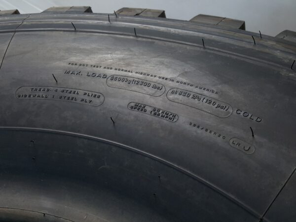 395/85 R20 Michelin XZL+ Tire w/ 100% Tread (A- Grade)-585